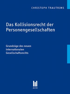 cover image of Das Kollisionsrecht der Personengesellschaften